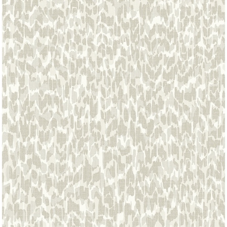 Manhattan Comfort Massy Flavia Light Grey Animal Print 33 ft L X 205 in W Wallpaper BR4014-26428